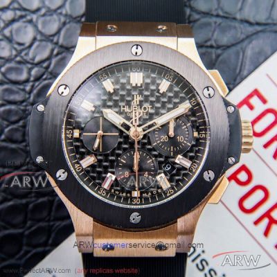 H6 Factory Hublot Big Bang 42mm 7750 Swiss Chronograph Watch - Black Dial Black Bezel 542.CM.1770 